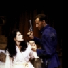 Actors Daniel Gerroll & Roma Downey in a scene fr. the Roundabout Theatre's production of the play "Arms And The Man." (New York)