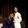 Actors Daniel Gerroll & Roma Downey in a scene fr. the Roundabout Theatre's production of the play "Arms And The Man." (New York)