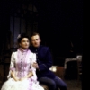 Actors Daniel Gerroll & Roma Downey in a scene fr. the Roundabout Theatre's production of the play "Arms And The Man." (New York)