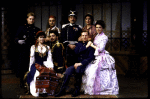 The cast in a company shot fr. the Roundabout Theatre's production of the play "Arms And The Man." (New York)