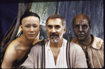 Actors (L-R) B. D. Wong, Frank Langella and Jay Patterson in a scene from the Roundabout Theatre's production of the play "The Tempest." (New York)