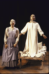 (L-R) Actresses Justine Bateman and Deedy Lederer in a scene from the Roundabout Theatre's production of the play "The Crucible." (New York)