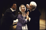 Actors (L-R) Randle Mell, Vicki Lewis, Neil Vipond and Robert Donley in a scene from the Roundabout Theatre's production of the play "The Crucible." (New York)
