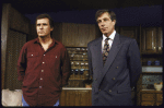 Actors (L-R) Charles Grodin and Sam Groom in a scene from the Roundabout Theatre's production of the play "The Price of Fame." (New York)