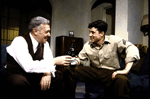 Actors (L-R) John Mahoney and Patrick Dempsey in a scene from the Roundabout Theatre's production of the play "The Subject Was Roses." (New York)