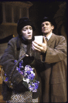 Actors Madeleine Potter & Anthony Heald in a scene fr. the Roundabout Theatre's production of the play "Pygmalion." (New York)