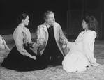 (L-R) Actors Kate Mailer, Erland Josephson and Rebecca Miller in the Peter Brook production of the play "The Cherry Orchard" at BAM.