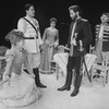 (L-R) Actors Glenne Headley, Raul Julia, Dimitra Arliss, Kevin Kline and Louis Zorich in a scene from the Circle in the Square production of the play "Arms and the Man"
