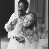 Actors Raul Julia as Othello and Kathryn Meisle as Desdemona in the NY Shakespeare Festival Central Park production of the play "Othello".