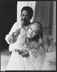 Actors Raul Julia as Othello and Kathryn Meisle as Desdemona in the NY Shakespeare Festival Central Park production of the play "Othello".
