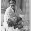 Actors Raul Julia as Othello and Kathryn Meisle as Desdemona in the NY Shakespeare Festival Central Park production of the play "Othello".