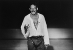 Actor Raul Julia as Othello in a scene from the NY Shakespeare Central Park production of the play "Othello".