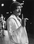 Actor Raul Julia in a scene from the NY Shakespeare Festival Central Park production of the play "The Tempest."