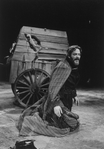 Actor Raul Julia as Macbeth in a scene from the NY Shakespeare Festival production of the play "Macbeth"