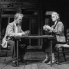 Married actors Jessica Tandy and Hume Cronyn in a scene from the Broadway production of the play "The Gin Game"