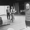 Director Harold Prince (R) rehearsing a scene from the Broadway production of the musical "Pacific Overtures."
