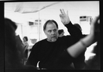 Musical director/conductor Paul Gemignani making a point during a rehearsal of the Broadway production of the musical "Jerome Robbins' Broadway".