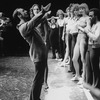 Director/choreographer Michael Bennett working with the cast during a rehearsal for the Broadway production of the musical "A Chorus Line.".