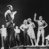 Director/choreographer Michael Bennett working with the cast during a rehearsal for the Broadway production of the musical "A Chorus Line.".