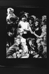 Director Trevor Nunn surrounded by cast members in costume from the Broadway production of the musical "Cats"