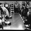 Director/choreographer Bob Fosse (R) rehearsing a number from the Broadway production of the musical "Dancin'.".