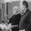 Director/choreographer Jerome Robbins (L) and musical director Paul Gemignani during a rehearsal of the Broadway production of the musical "Jerome Robbins' Broadway.".