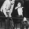 Actors Elizabeth Taylor and John Cullum rehearsing a scene from the Broadway revival of the play "Private Lives".