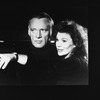 Actors Richard Burton and Kathryn Walker rehearsing a scene from the Broadway revival of the play "Private Lives.".