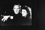 Actors Richard Burton and Kathryn Walker rehearsing a scene from the Broadway revival of the play "Private Lives.".