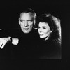 Actors Richard Burton and Kathryn Walker rehearsing a scene from the Broadway revival of the play "Private Lives.".