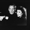 Actors Richard Burton and Kathryn Walker rehearsing a scene from the Broadway revival of the play "Private Lives.".