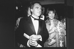 Producer Joseph Papp and actress/director Lee Grant on the way to the opening night party for the play "A Private View" which she directed at his NY Shakespeare Festival.