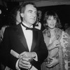 Producer Joseph Papp and actress/director Lee Grant on the way to the opening night party for the play "A Private View" which she directed at his NY Shakespeare Festival.