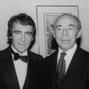 (L-R) Producer Joseph Papp and composer Richard Rodgers at a party celebrating Papp's cabaret debut at the Ballroom.