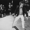 Fight choreographer B.H. Barry (R) showing a move onstage at the Delacorte theatre in Central Park for a NY Shakespeare Festival production.