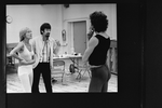 (L-R) Choreographer Gillian Lynne and director Trevor Nunn talking with dancer Terrence Mann during a rehearsal of the Broadway production of the musical "Cats"
