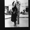 Actress Patti LuPone working with choreographer Larry Fuller during a rehearsal for the Broadway production of the musical "Evita.".