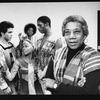 Director Vinnette Carroll (R) with unidentified actors during a reherasal for the Broadway production of the musical "Your Arms Too Short To Box With God.".