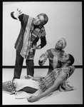 Director Vinnette Carroll (L) with unidentified actors during a reherasal for the Broadway production of the musical "Your Arms Too Short To Box With God.".