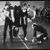 Director/choreographer Bob Fosse (R) working with unidentified dancers during a rehearsal for the Broadway production of the musical "Dancin'.".