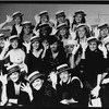 Director/choreographer Bob Fosse (C) surrounded by the cast of the Broadway production of the musical "Dancin'" incl. Christopher Chadman (2ND ROW L), Sandahl Bergman (2ND ROW C), Ann Reinking (BOTTOM ROW C) and Wayne Cilento (BOTTOM ROW R).
