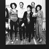 Singer Lena Horne (C) flanked by her back up dancers (L-R) Tyra Ferrell, Vondie Curtis-Hall, Peter Oliver-Norman and Claire Bathe during a rehearsal for the Broadway production of her one-woman show "Lena Horne: The Lady And Her Music.".