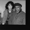 (L-R) Lyricist Susan Birkenhead and musical director Luther Henderson taking a break during a rehearsal for the Broadway production of the musical "Jelly's Last Jam.".