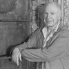 Director Peter Brook on the set of the BAM production of the play "The Mahabarata.".