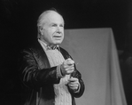 Director Peter Brook on the set of the BAM production of the play "The Cherry Orchard.".