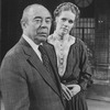 Composer Richard Rodgers and actress Liv Ullmann on the set of the Broadway production of the musical "I Remember Mama.".