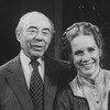 Composer Richard Rodgers and actress Liv Ullmann on the set of the Broadway production of the musical "I Remember Mama.".