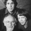 (L-R) Actors Barnard Hughes, John Shea and Linda Hunt of the Broadway production of the play "End Of The World"