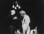 (L-R) Director Jonathan Miller working with actor Jack Lemmon during a rehearsal of the Broadway revival of the play "Long Day's Journey Into Night."