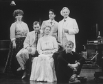 Director Jonathan Miller (R) with actors Jodie Lynne McClintock, Kevin Spacey, Bethel Leslie, Peter Gallagher and Jack Lemmon of the Broadway revival of the play "Long Day's Journey Into Night"